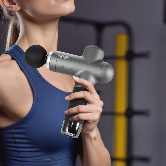 Massage Gun Deep Tissue Percussion Muscle Massager For Athletes - With 8 Speed Levels & 6 Massage Heads 24V 2500Mah Batteries Handheld Electric Massage Gun For Pain Relief Muscle Relaxation