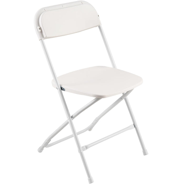 4 Pack Folding Chairs Foldable Plastic Chairs With Heavy Duty Metal Frame Portable Folding Card Table Chairs Stackable Indoor Outdoor Seats For Home Yard Garden Parties Events White
