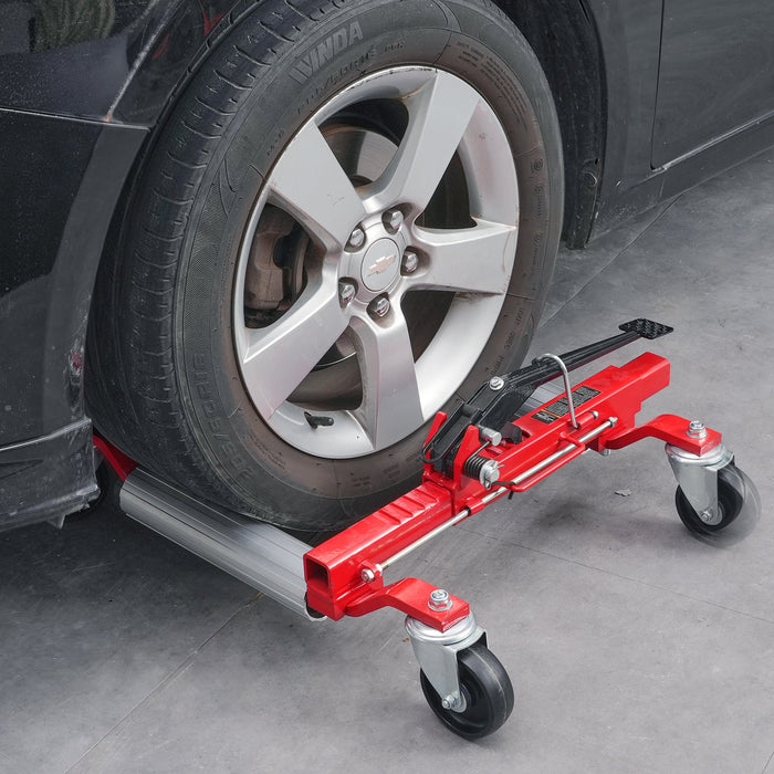 Wheel Dolly Max Capacity 1500 Lbs Car Dolly Car Jack Dolly Lifter With 360° Rotatable Wheels Heavy Duty Vehicle Positioning Ratchet Tire Jack For Vehicle Car Auto Repair Moving