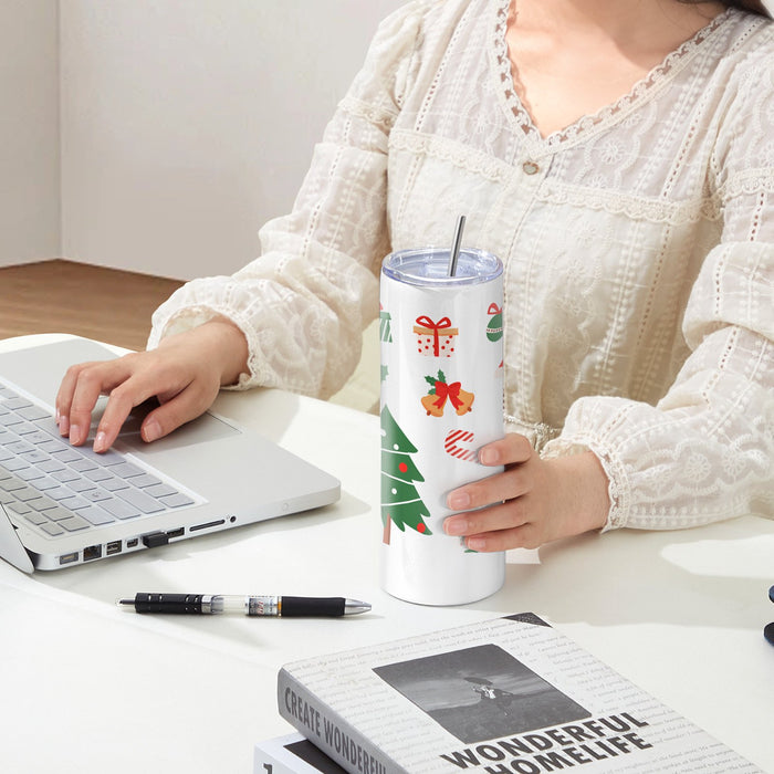 24 Pack Straight Sublimation Tumblers 20 Oz Blank Tumbler Bulk Stainless Steel Double Wall Tumbler Cups With Straw Lid Brush Base Shrink Wrap Gift Box For Heat Press And Heat Transfer