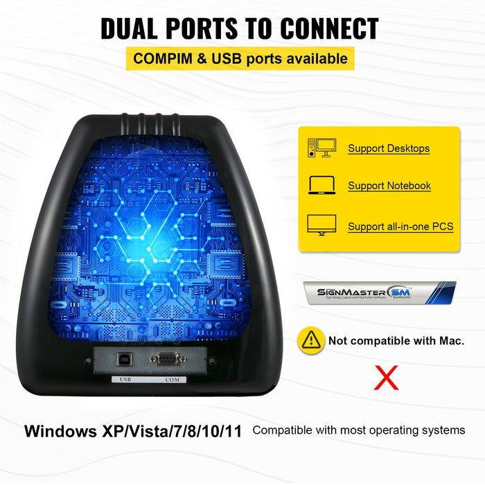 28 Inch Vinyl Cutter Machine With Floor Stand Vinly Sign Cutting Plotter Starter Bundle Kit Software Adjustable Force & Speed