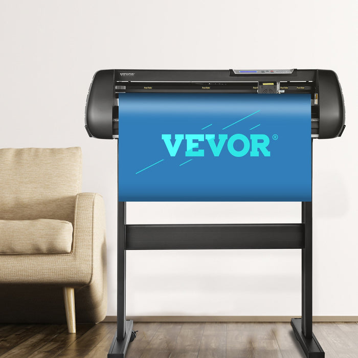 Vinyl Cutter Machine 28In Offline Bluetooth Cutting Plotter Machine 400In / 10M Steel Roller Shaft Adjustable Speed Force Signmaster Software Tool Diy Craft Kit For Sign Making Windows & Mobile