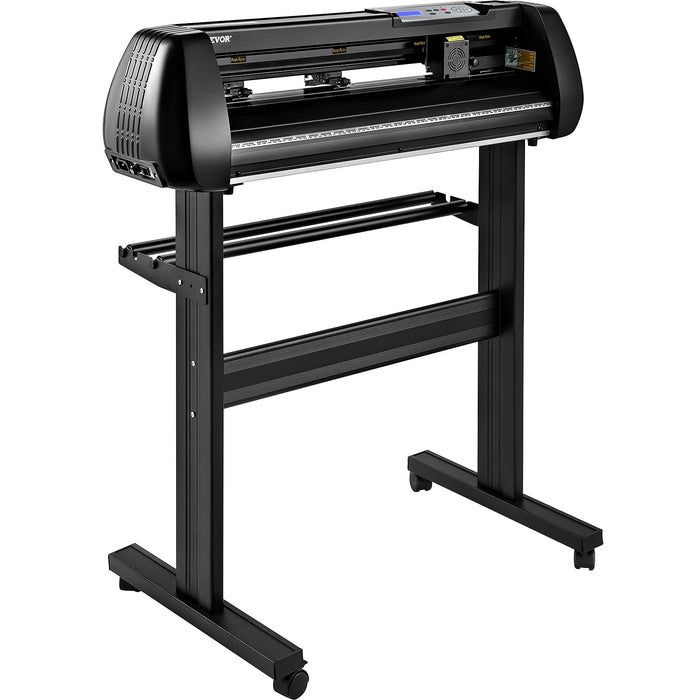 Vinyl Cutter Machine 28In Offline Bluetooth Cutting Plotter Machine 400In / 10M Steel Roller Shaft Adjustable Speed Force Signmaster Software Tool Diy Craft Kit For Sign Making Windows & Mobile