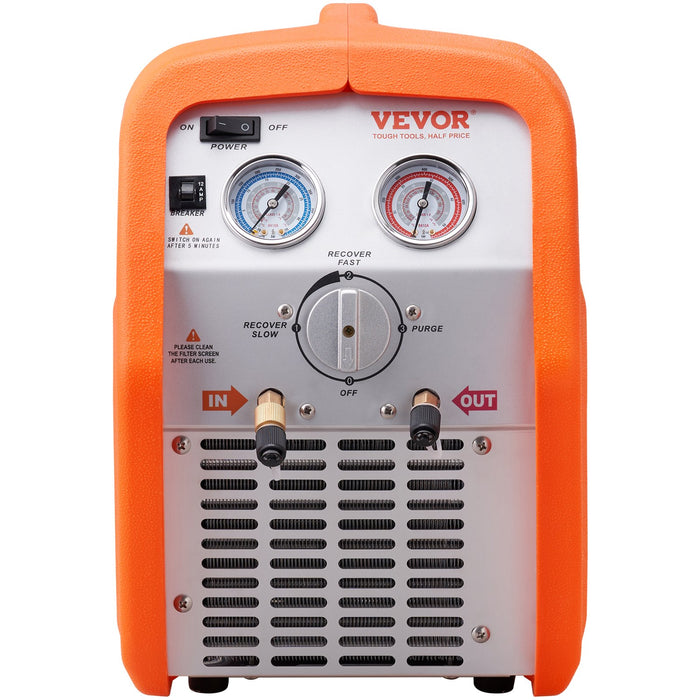 Portable 3 / 4 Hp Refrigerant Recovery Machine For Vapor Liquid Refrigerant