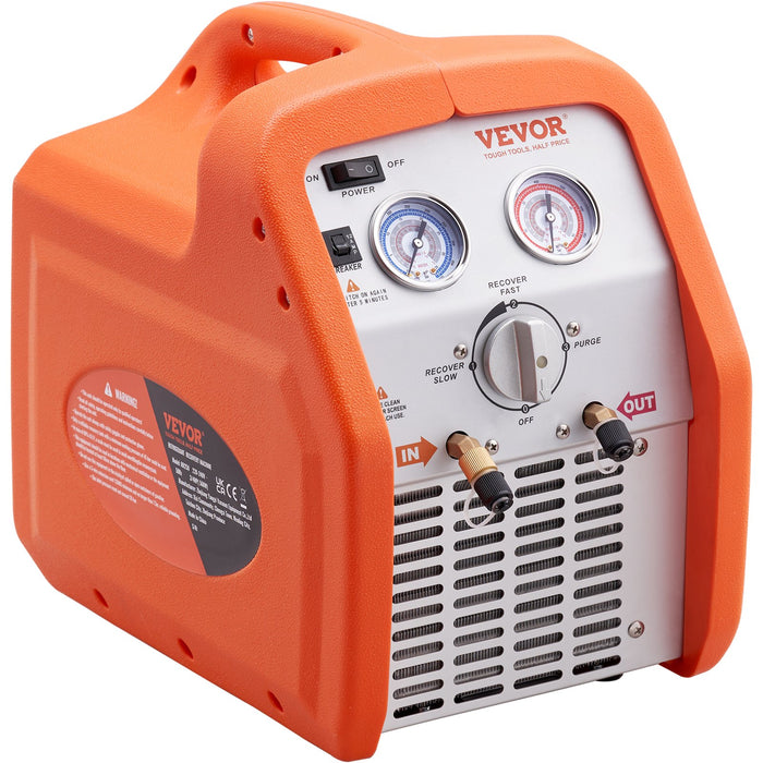 Portable 3 / 4 Hp Refrigerant Recovery Machine For Vapor Liquid Refrigerant