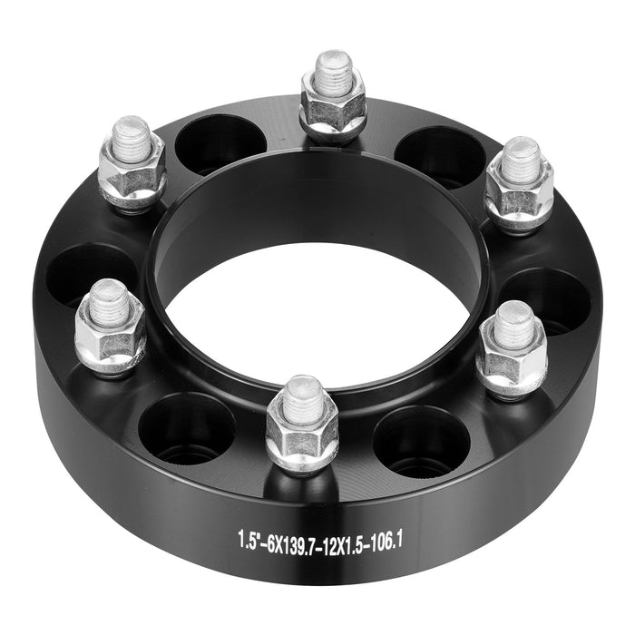 1.5" 6"X5.5" Wheel Spacers Wheel Adapters 6 Lug Forged Spacer 4 Pcs Black