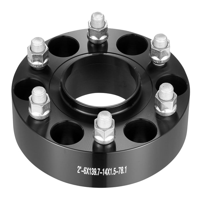 2" 6"X5.5" Wheel Spacers Wheel Adapters 6 Lug Forged Spacer 4 Pcs Black