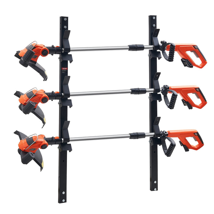 3-Place Weeder Trimmer Rack Holder For Open Landscape Trailer Lockable