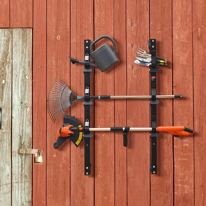 3-Place Weeder Trimmer Rack Holder For Open Landscape Trailer Lockable