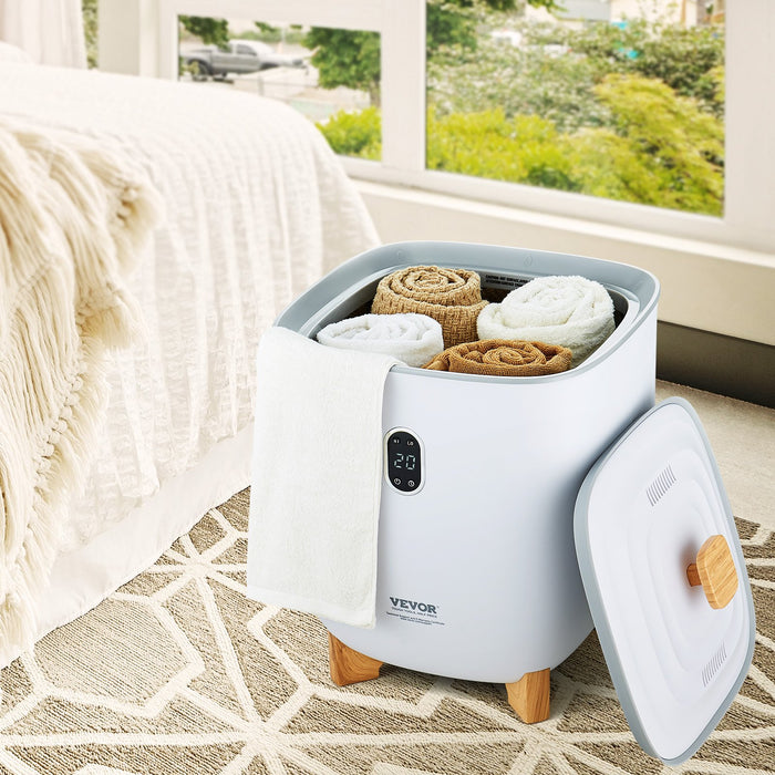 25L Towel Warmer Bucket With Led Screen Bottom Heating Columns Timer White