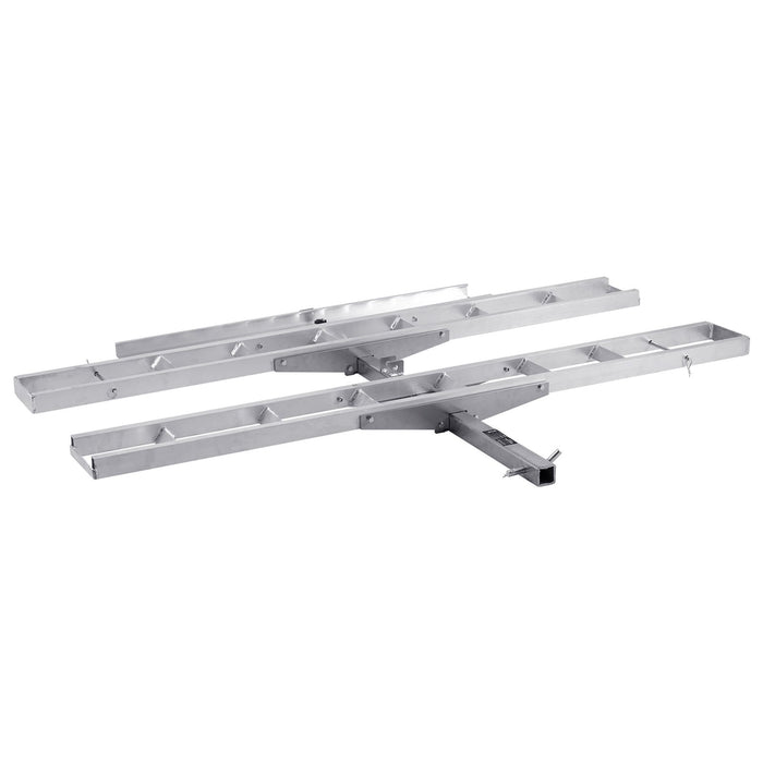 Motorcycle Carrier 2-Bike 272.15Kgs Aluminum Motorcycle Carrier Hitch Mount Loading Ramp Scooter Dirt Bike Trailer Hauler Ratchet Straps And Stabilizer For Car Truck With 2" Hitch Receiver