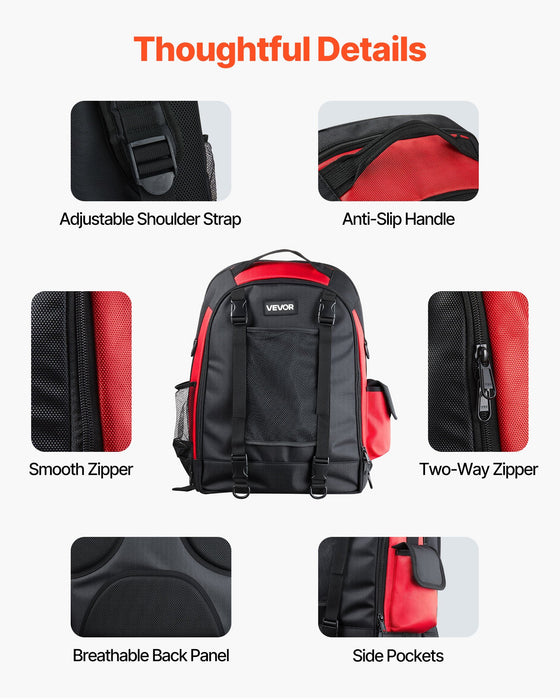 25.2L Welding Backpack 1680D Polyester Welder Backpack For Tool And Helmet