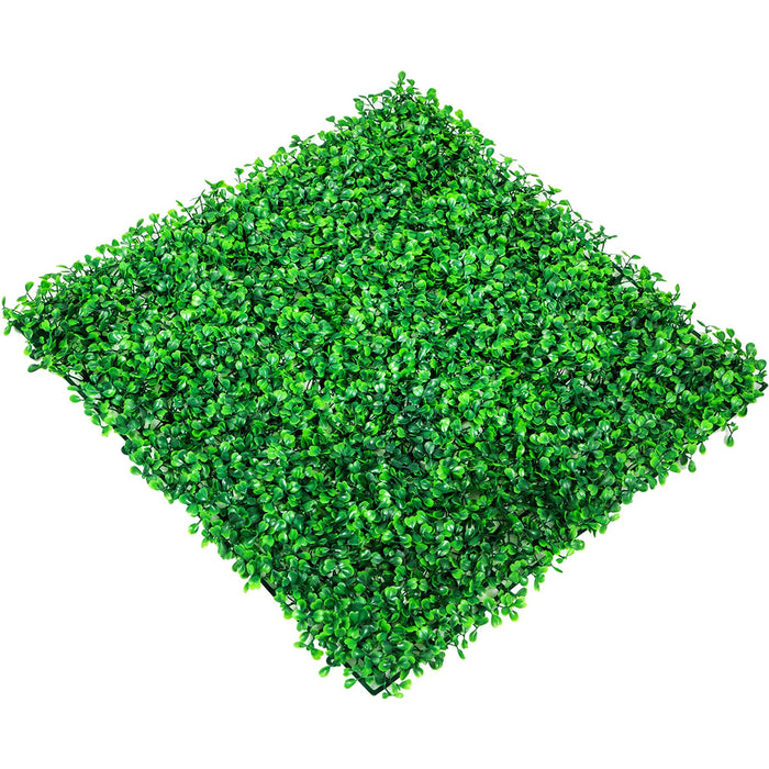 12Pcs 10X10 Inch Artificial Boxwood Panels Boxwood Hedge Wall Mat Artificial Grass Backdrop Wall Privacy Hedge Screen Uv Protected For Outdoor Indoor Garden Fence Backyard
