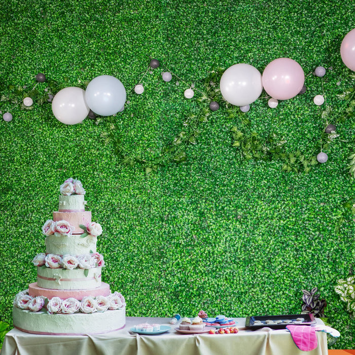 12Pcs 10X10 Inch Artificial Boxwood Panels Boxwood Hedge Wall Mat Artificial Grass Backdrop Wall Privacy Hedge Screen Uv Protected For Outdoor Indoor Garden Fence Backyard