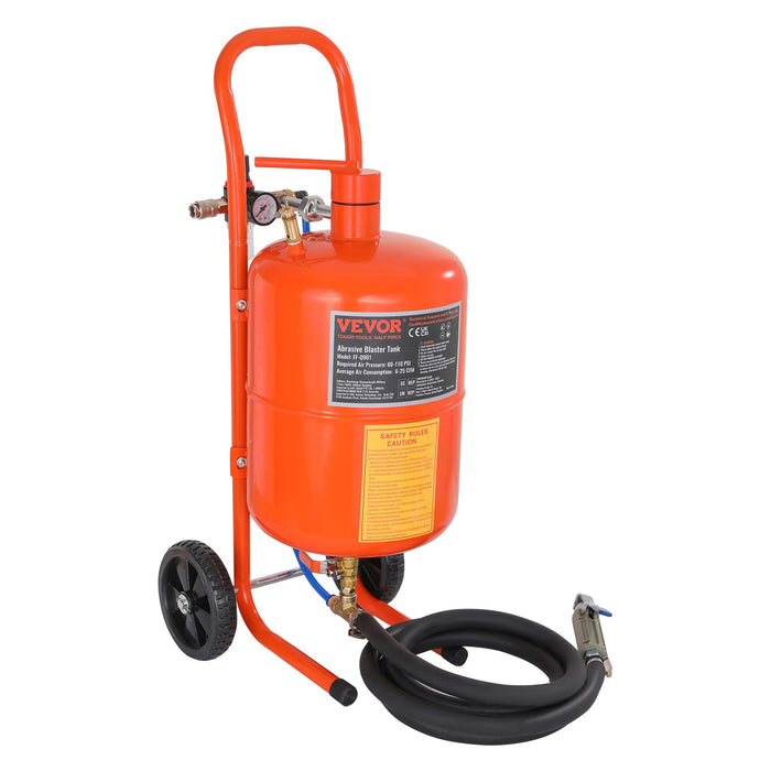 5 Gallon Sand Blaster 60-110 Psi High Pressure Sandblaster With 4 Nozzles