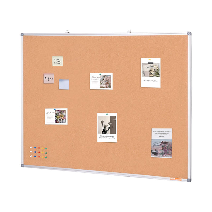 48"X36" Large Cork Board – Wall-Mounted Bulletin Board With Pin Board – Perfect For School Home Office