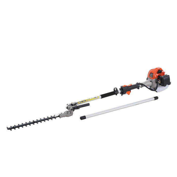 15.7-Inch 26Cc 2 Cycle Gas Hedge Trimmer Gas Powered Pole Hedge Trimmer With Dual Sided Dual Action Blade Adjustable Trimmer Head Suitable For Trimming Shrubs Bushes