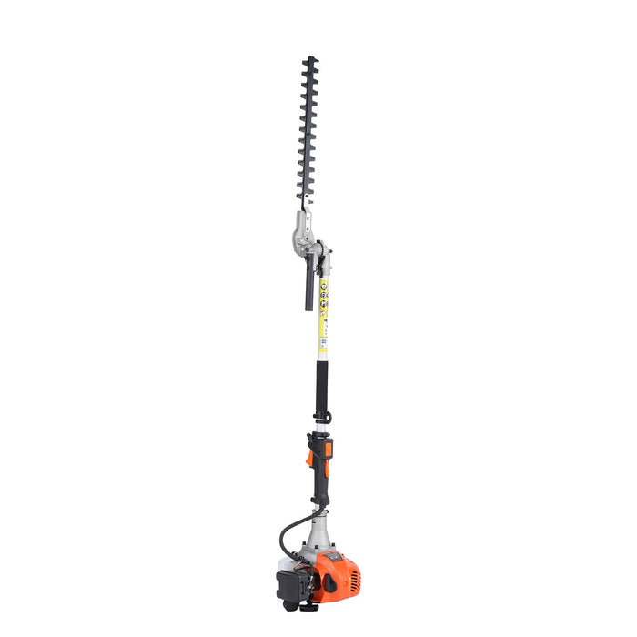 15.7-Inch 26Cc 2 Cycle Gas Hedge Trimmer Gas Powered Pole Hedge Trimmer With Dual Sided Dual Action Blade Adjustable Trimmer Head Suitable For Trimming Shrubs Bushes