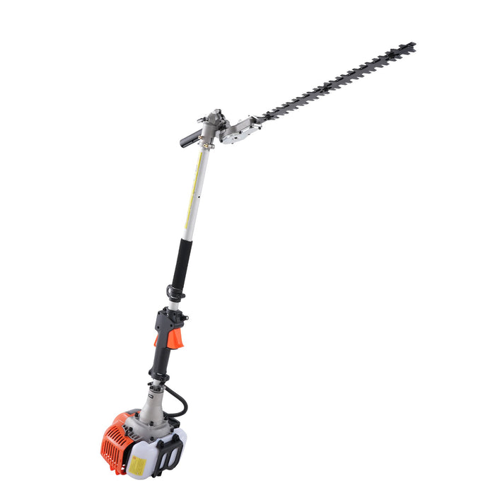 15.7-Inch 26Cc 2 Cycle Gas Hedge Trimmer Gas Powered Pole Hedge Trimmer With Dual Sided Dual Action Blade Adjustable Trimmer Head Suitable For Trimming Shrubs Bushes