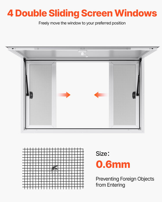 Concession Window 1346X838 Mm Aluminum Alloy Service Window For Food Truck Up To 85 Degrees Stand Serving Window With 4 Sliding Windows Awning Door And Drag Hook For Concession Trailers