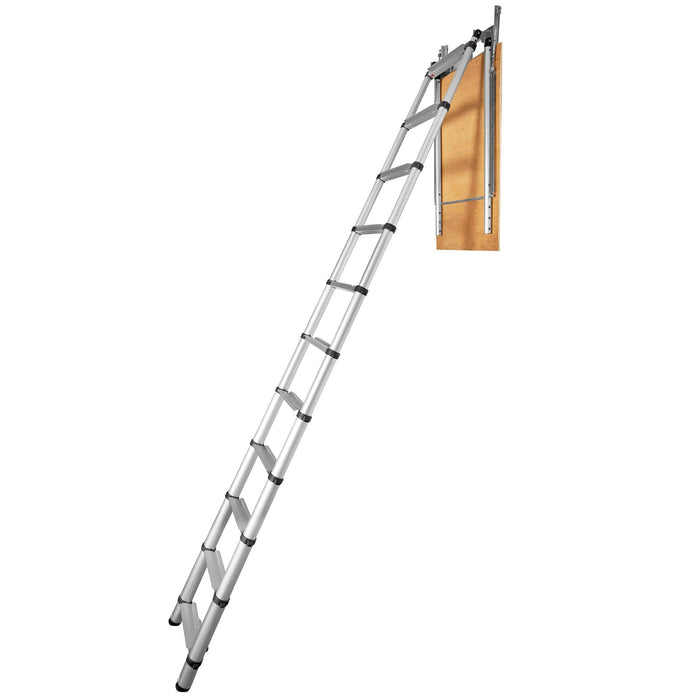 Attic Ladder Telescoping 158.76Kg Capacity 100Cm X 59.94Cm Multi-Purpose Aluminium Extension Lightweight And Portable Fits298.7Cm-320.04Cmceilingheights Convenient Access To Your Attic Standa