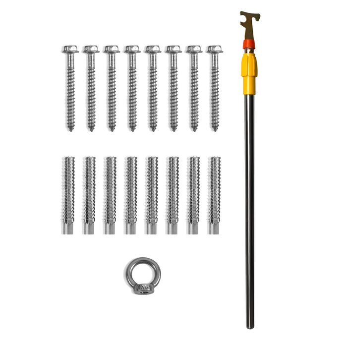 Attic Ladder Telescoping 158.76Kg Capacity 100Cm X 59.94Cm Multi-Purpose Aluminium Extension Lightweight And Portable Fits298.7Cm-320.04Cmceilingheights Convenient Access To Your Attic Standa