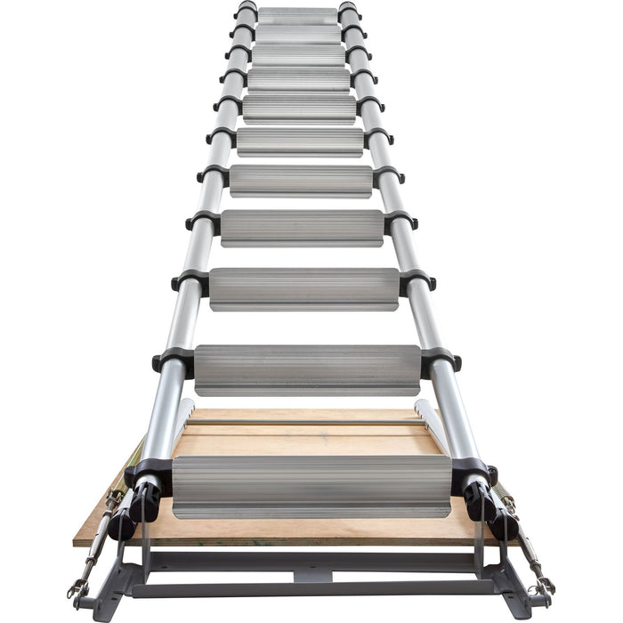 Attic Ladder Telescoping 158.76Kg Capacity 100Cm X 59.94Cm Multi-Purpose Aluminium Extension Lightweight And Portable Fits298.7Cm-320.04Cmceilingheights Convenient Access To Your Attic Standa