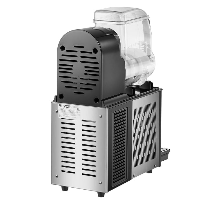 Commercial Slushy Machine 4L Single Tank Frozen Drink Machine 16 Cups Stainless Steel Margarita Smoothie Frozen Drink Maker Slushie Maker For Home Party Restaurants Cafe Bars