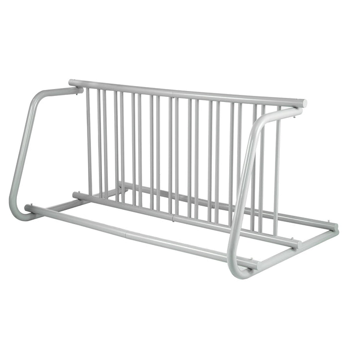 10 Holders Floor Bike Rack 59" Length All-Steel Grid Bike Rack 10-Bike Capacity Dual-Side Storage Stand For Garages Streets Yards Bike Events