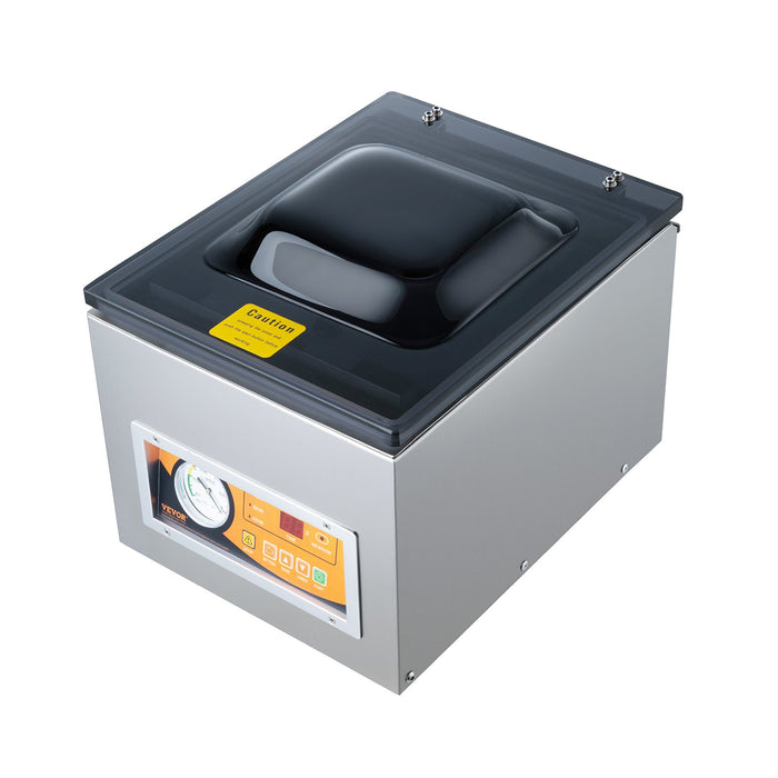 Chamber Vacuum Sealer 260W Sealing Power Vacuum Packing Machine For Wet Foods Meats Marinades And More Compact Size With 260 Mm Sealing Length Applied In Home Kitchen And Commercial Use