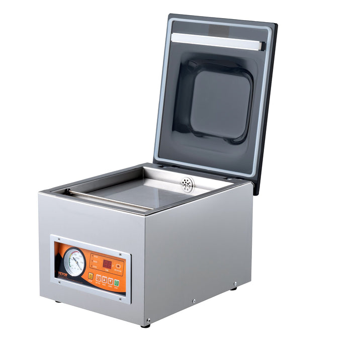 Chamber Vacuum Sealer 260W Sealing Power Vacuum Packing Machine For Wet Foods Meats Marinades And More Compact Size With 260 Mm Sealing Length Applied In Home Kitchen And Commercial Use