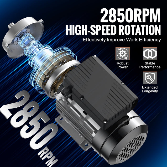 2.2Kw Electric Motor 2800 Rpm Ac 220~240V 13.8A 90L B3 Frame Air Compressor Motor Single Phase 24Mm Keyed Shaft Cw / Ccw Rotation For Agricultural Machinery And General Equipment