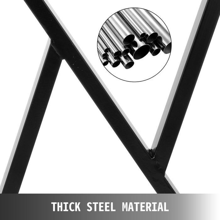 Metal Table Legs Set Of 2 Dining Table Legs Black Desk Legs 28 Height 20 Width Heavy Duty Bench Legs Zig Zag Style Coffee Table Legs Base Modern Diy Steel Table Legs