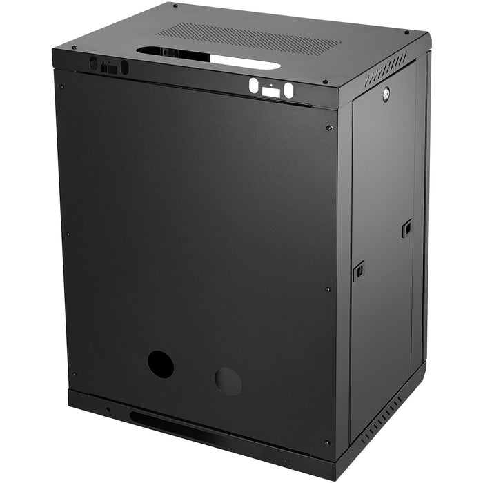 15U Wall Mount Network Cabinet 226.8 Kg Max. Ground Load Capacity Server Rack Cabinet Enclosure With Locking Tempered Glass Door Side Panels Q235 Carbon Steel For It Equipment A / V Devices