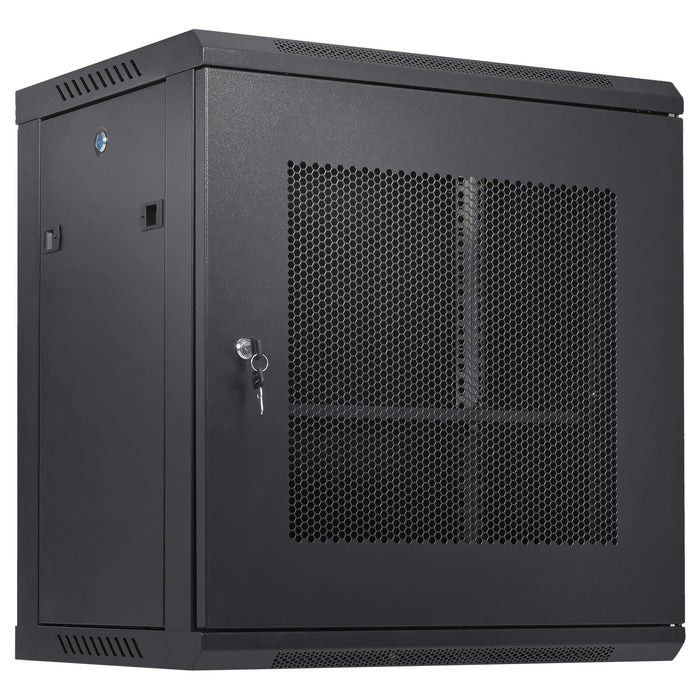 12U Wall Mount Network Server Cabinet 15.5'' Deep Server Rack Cabinet Enclosure 200 Lbs Max. Ground-Mounted Load Capacity With Locking Door Side Panels For It Equipment A / V Devices