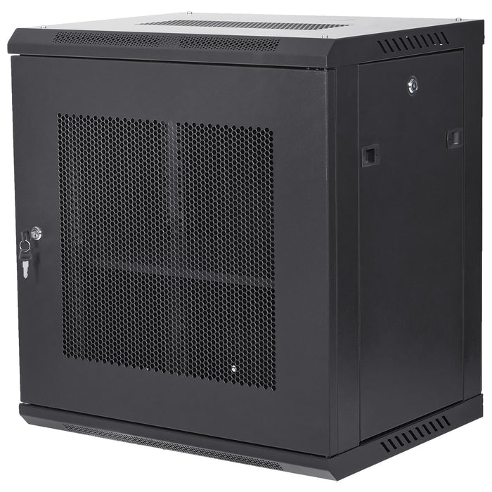 12U Wall Mount Network Server Cabinet 15.5'' Deep Server Rack Cabinet Enclosure 200 Lbs Max. Ground-Mounted Load Capacity With Locking Door Side Panels For It Equipment A / V Devices