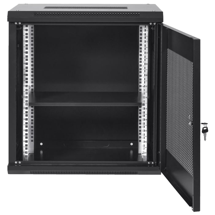 12U Wall Mount Network Server Cabinet 15.5'' Deep Server Rack Cabinet Enclosure 200 Lbs Max. Ground-Mounted Load Capacity With Locking Door Side Panels For It Equipment A / V Devices