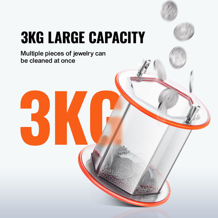 3Kg Rotary Tumbler Surface Polisher Jewelry Polish Finish Machine Gem Diy