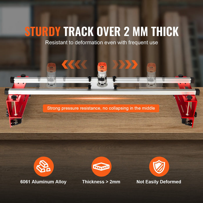 Router Sled 1625 Mm Portable And Easy To Adjust Slab Flattening Jig Diy Woodworking Router Sled For Flattening Slabs Slab Guide Jig Trimming Planing Machine For Wood Flattening Home Diy