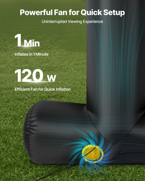 15 Ft Inflatable Movie Screen 16 9 600D Movie Projector With Portable Bag