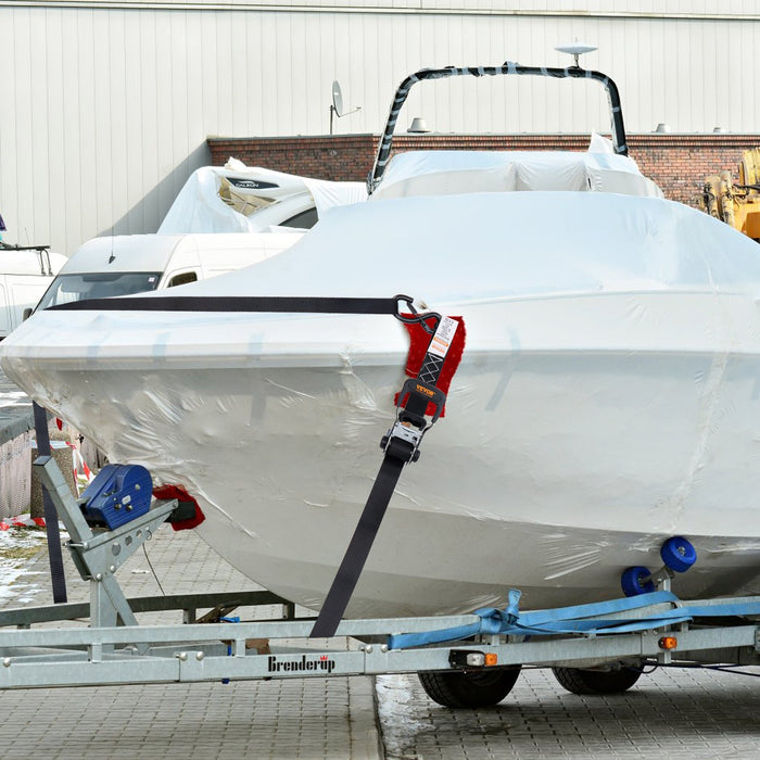 4 Pack Ratchet Tie Down Straps 5208 Lbs 1.6