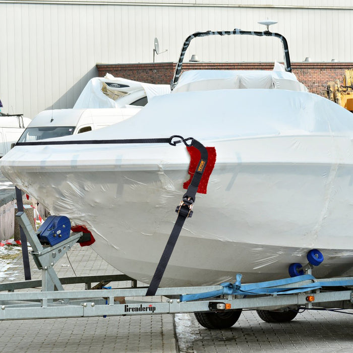 4 Pack Ratchet Tie Down Straps 2200 Lbs 1"X15' Heavy Duty For Cargo