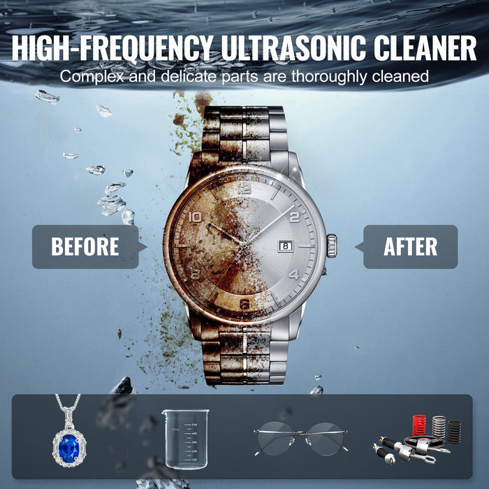 3L Ultrasonic Cleaner With Heater Timer & Basket Professional Digital Sonic Cavitation Machine 120W Cleaning Machine For Watch Instruments Glasses Coin Metal Parts Tool