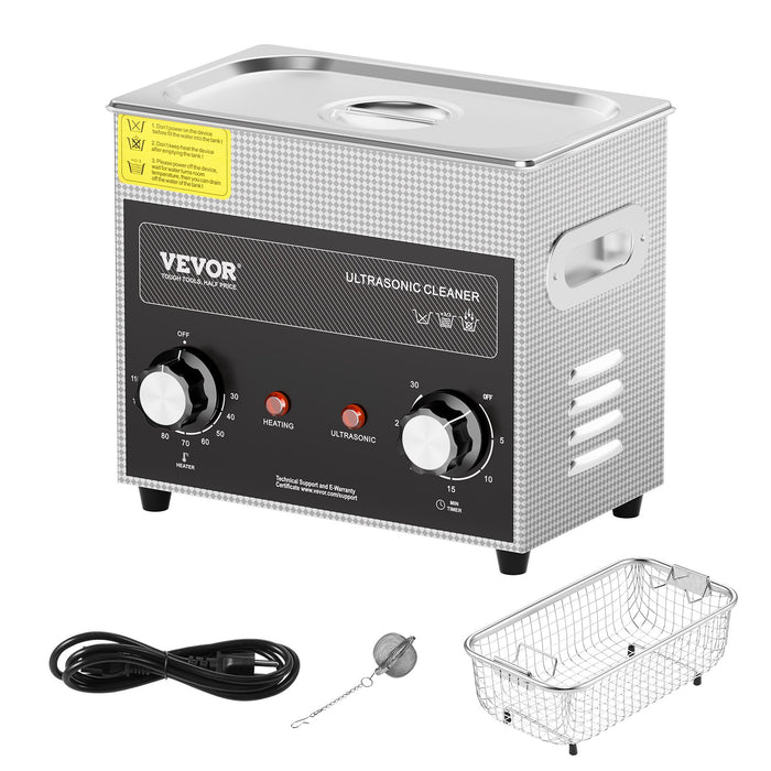 3L Ultrasonic Cleaner With Heater Timer & Basket Professional Digital Sonic Cavitation Machine 120W Cleaning Machine For Watch Instruments Glasses Coin Metal Parts Tool