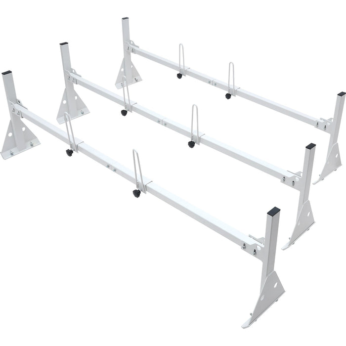 3-Bar Van Roof Ladder Rack Adjustable 56.3"-61.4" For Full-Size Vans