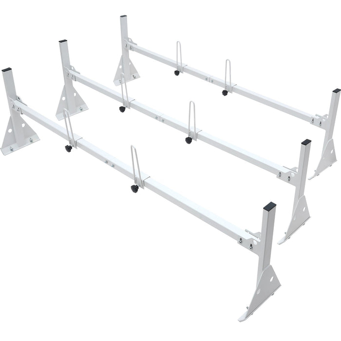 3-Bar Van Roof Ladder Rack Adjustable 56.3"-61.4" For Full-Size Vans