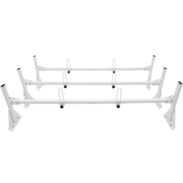 3-Bar Van Roof Ladder Rack Adjustable 56.3"-61.4" For Full-Size Vans
