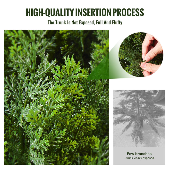 2 Pack 5' Artificial Cedar Topiary Tree Faux Plant Uv Decor In / Outdoor