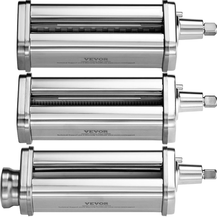 3Pcs Pasta Attachment For Kitchenaid Stand Mixer Pasta Roller Cutter Set