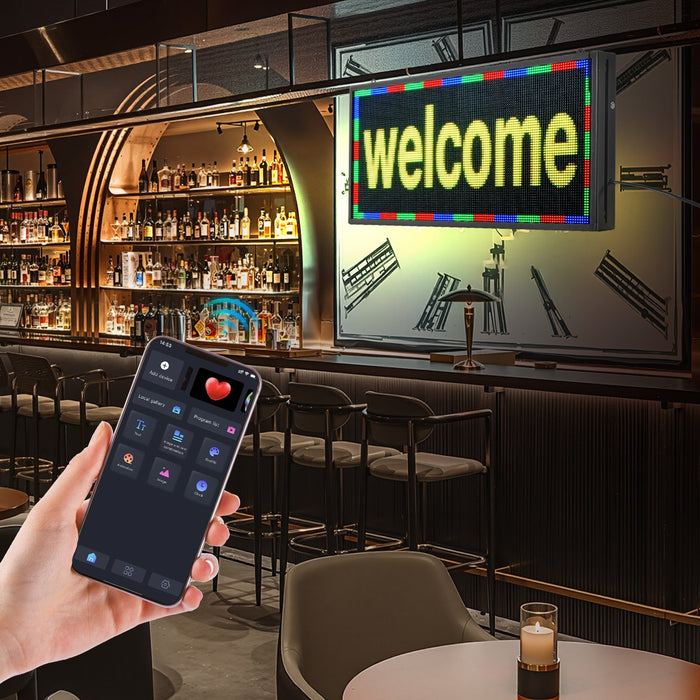 27X14In Programmable Led Sign Digital Scrolling Display Board P5 Fullcolor